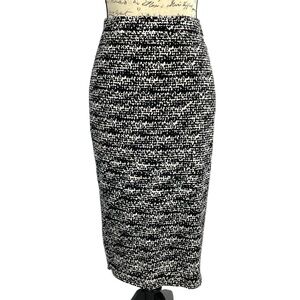 NWT Vince Camuto White Black Pencil Career Skirt